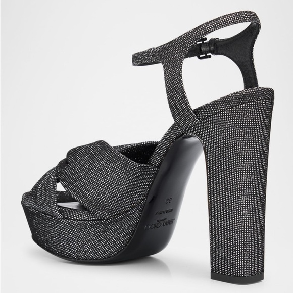 💰⬇️ JIMMY CHOO
Heloise Glitter Knot Platform heel
Women’s size EU 39 - Picture 13 of 14